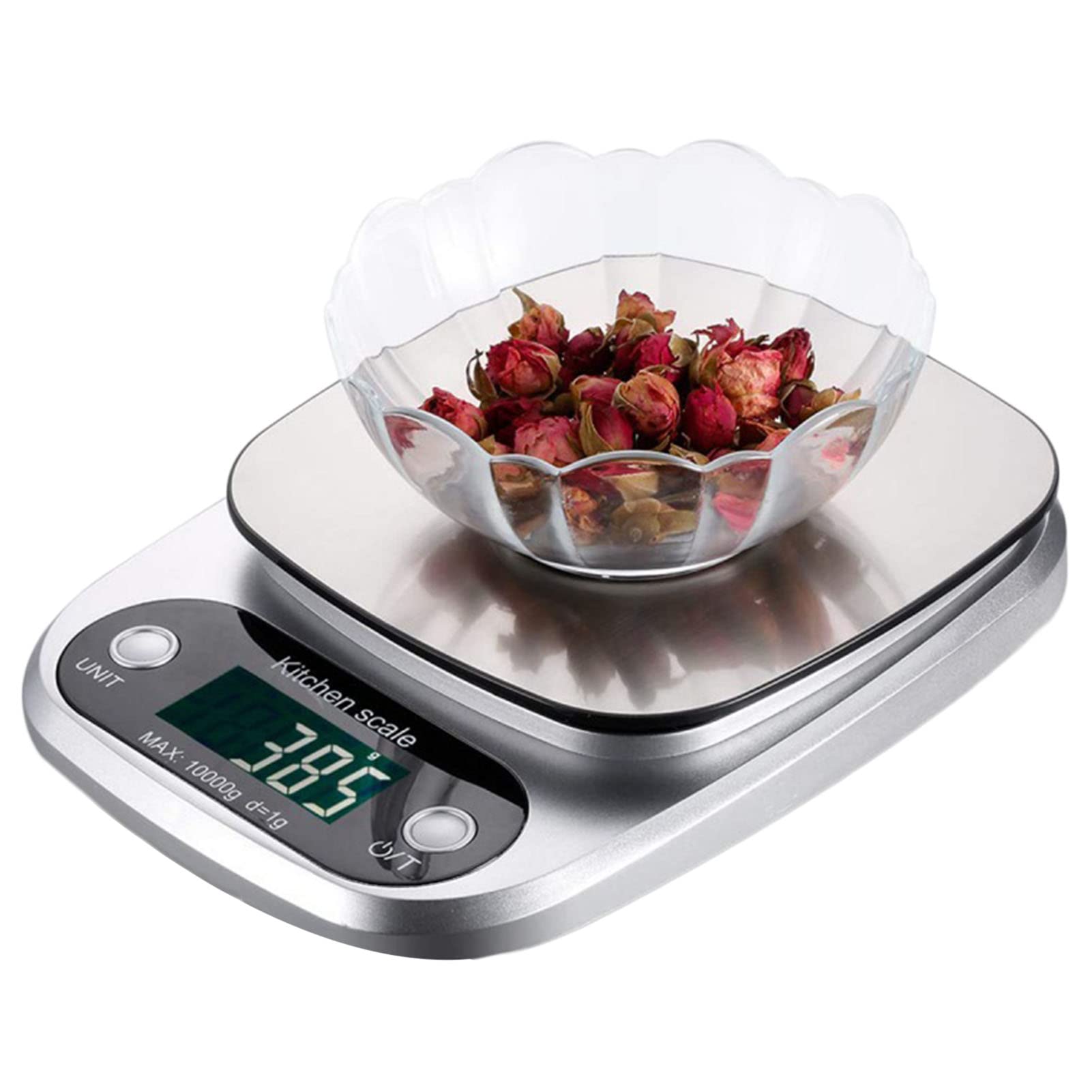 Digital Kitchen Weighing Scales, Electronic Scales, Accuracy and Tare Function,Stainless Steel Food Scales with LCD Display